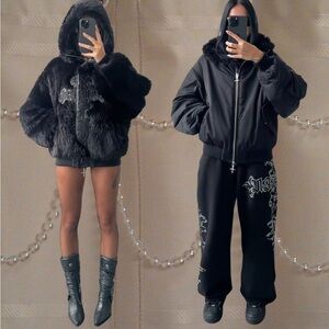 Named collective reversible faux fur jacket / no flaws